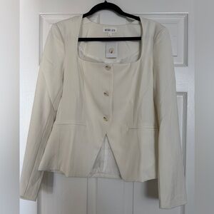 Women's white blazer blouse